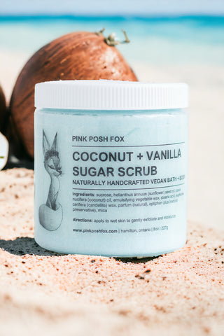 Coconut + Vanilla Sugar Scrub - Pink Posh Fox