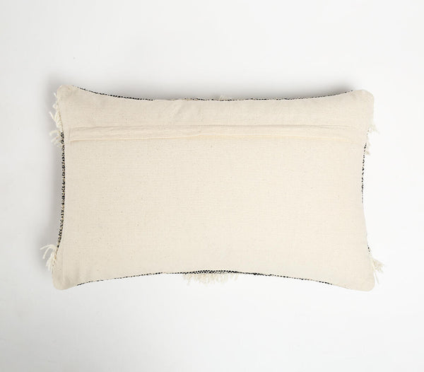 Shaggy Wool & Cotton Lumbar Cushion | Coussin lombaire Shaggy en laine et coton