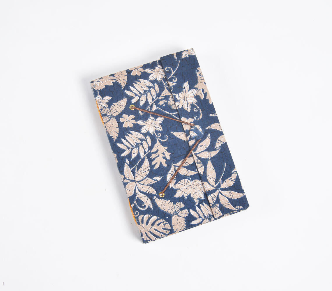 Vintage recycled fabric & paper journal