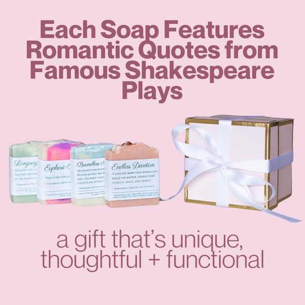 Shakespeare Inspired Valentine's Day Gift Set - 4 Soaps