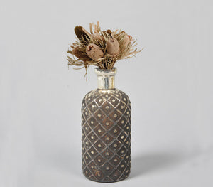 Vintage mercury glass vase | Vase vintage en verre au mercure