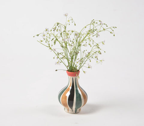 Glazed ceramic flower vase | Vase à fleurs en céramique émaillée