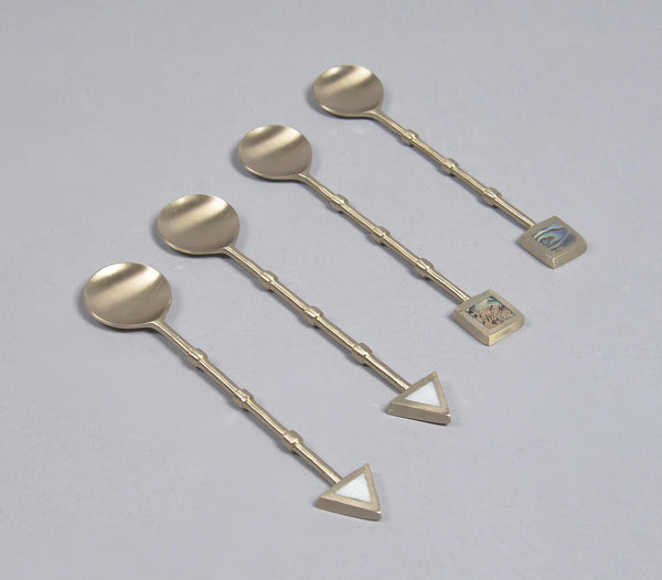 Celestial stainless steel dessert spoons (set of 4) | Cuillères à dessert en acier inoxydable Celestial (lot de 4)