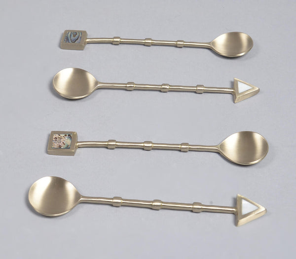 Celestial stainless steel dessert spoons (set of 4) | Cuillères à dessert en acier inoxydable Celestial (lot de 4)