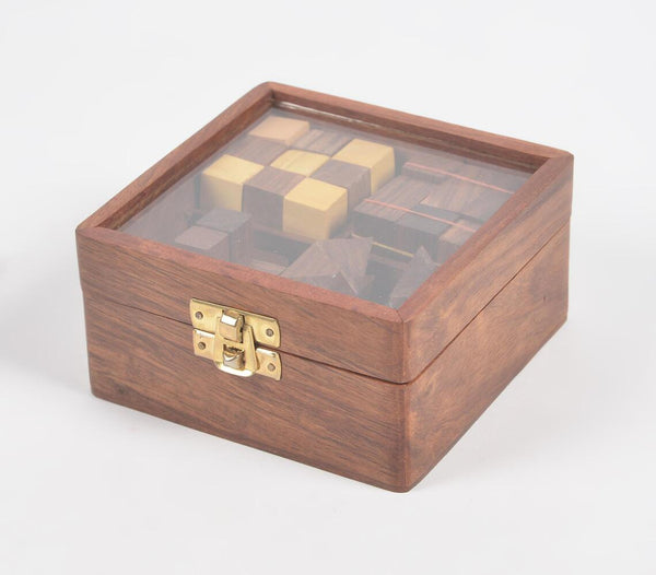 4-in-1 tangram wooden puzzle | Puzzle en bois tangram 4 en 1