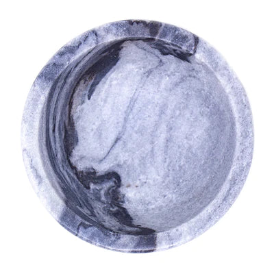 Handmade Marble Bowl, Grey | Bol en marbre fait main, gris