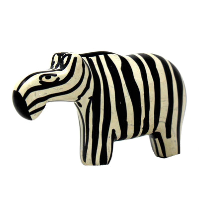 2-Piece Set - Soapstone Zebra Sculptures - Yin-Yang | Ensemble de 2 pièces - Sculptures zébrées en pierre ollaire - Yin-Yang