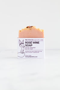 Rosé Wine Soap with local Niagara Wine - Pink Posh Fox