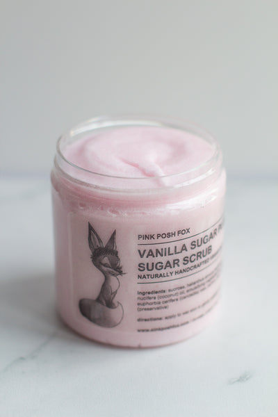 Vanilla Sugar Plum Sugar Scrub - Pink Posh Fox