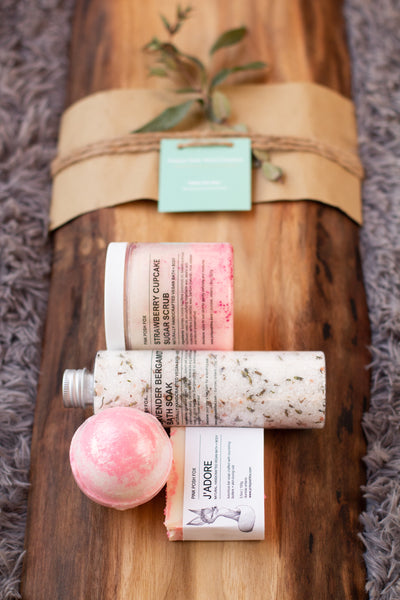 Luxury Bath Board Gift Set - Pink Posh Fox