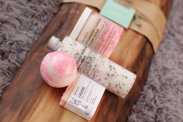 Luxury Bath Board Gift Set - Pink Posh Fox