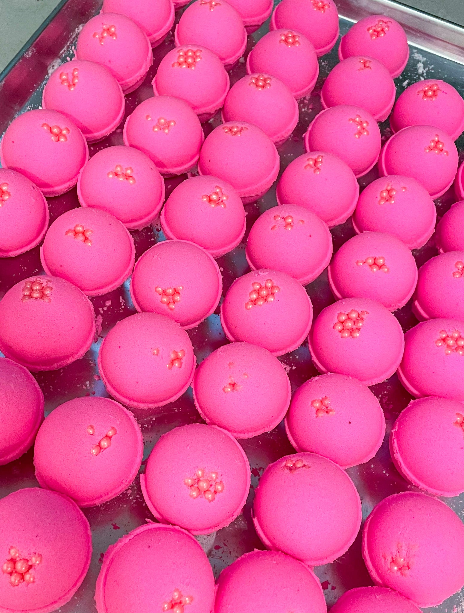 Sugared Strawberry Bath Bombs - Pink Posh Fox
