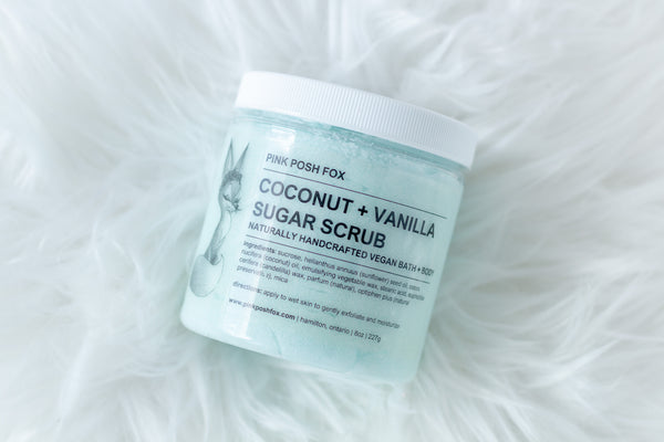 Coconut + Vanilla Sugar Scrub - Pink Posh Fox