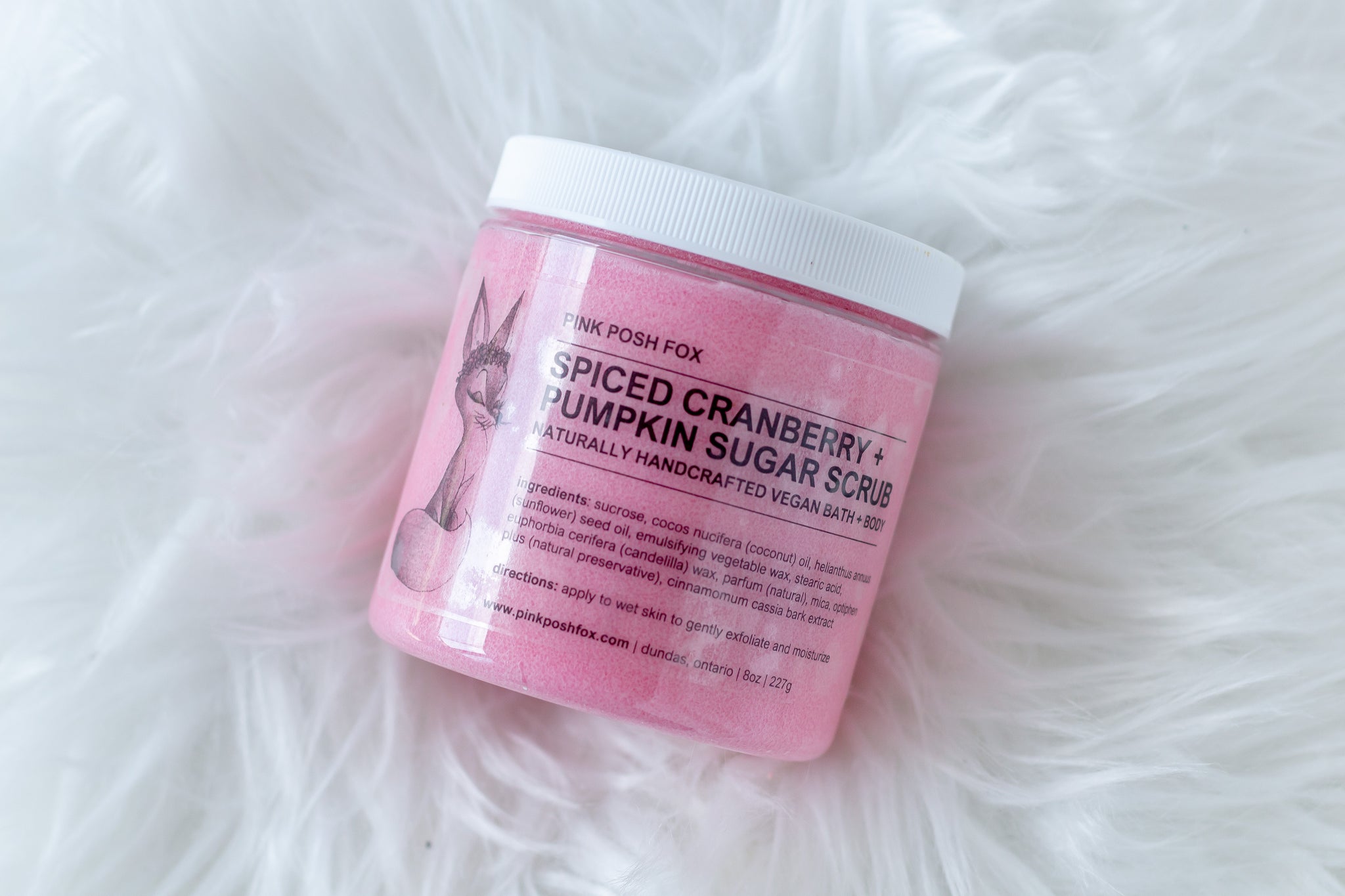 Spiced Cranberry + Pumpkin Sugar Scrub - Pink Posh Fox