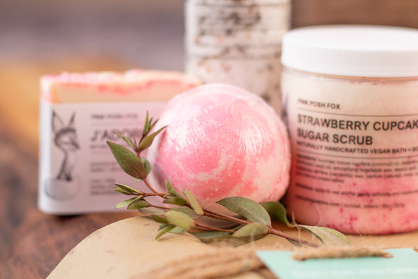 Luxury Bath Board Gift Set - Pink Posh Fox