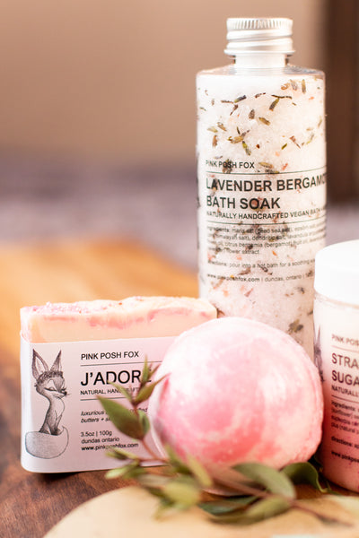 Luxury Bath Board Gift Set - Pink Posh Fox