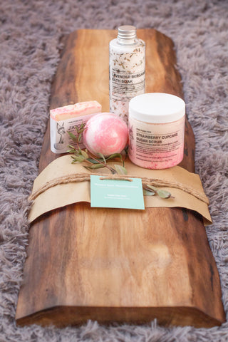 Luxury Bath Board Gift Set - Pink Posh Fox